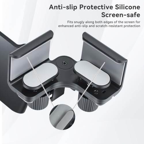 aceyoon Monitor Headphone Stand Clamp-On 360° Rotating Screen Headphones Holder Adjustable Anti-Slip Universal Headset Hanger for Monitor, Desk Organizer