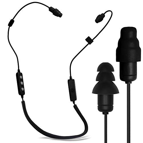 Plugfones Liberate 2.0 Bluetooth Hearing Protection Earplug Headphones | 29dB NRR Foam Ear Plugs, OSHA Compliant Safety Work Headphones, Wireless Earbuds, Mic, Construction, Factory, Black, Gray - color: Black/Gray