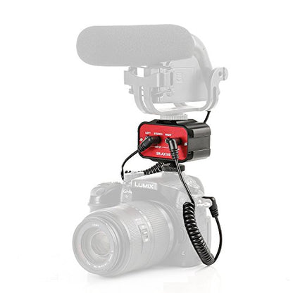 Saramoni SR-AX100 Dual Channel Audio Adapter 3.5mm Jack Microphone Mixer for DSLR Camera