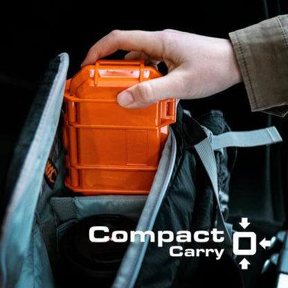 Seahorse 52 Portable Waterproof Dry Box Hard Protective Micro Case - Mil Spec/USA Made / IP67 Waterproof/Lockable - for Earbuds, PLB, IEM, Small Medical Devices, Stash Box (Clear) - color: Green