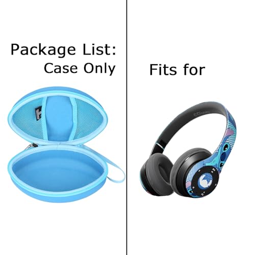 Tourmate Hard Case for iJoy Lilo & Stitch Headphones, Blue, Case Only | Shockproof EVA shell, fits iJoy Lilo & Stitch foldable headphones, soft lining, mesh pocket for cable, blue, travel case - color: Blue
