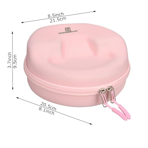 Hard Travel Case for Logitech Zone Vibe 100/125 Wireless Ear Headphones, Protective Carrying Storage Case - Tourmate（only case） - color: Pink