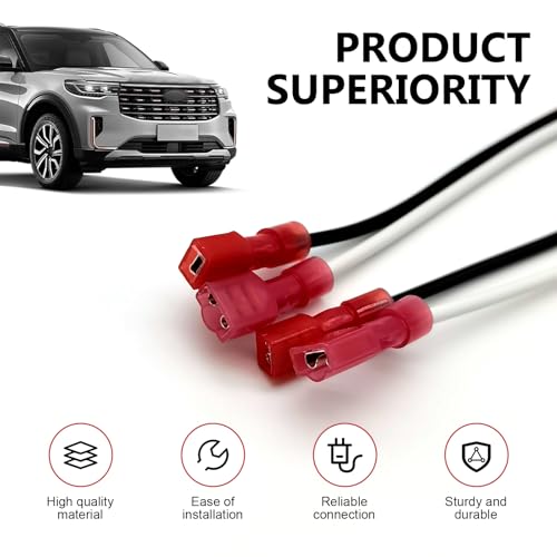 4PCS 72-5600 Speaker Harness, Car Door Speaker Adapter Connector Plug, Speaker Wiring Harness Adapter Replacement, Compatible with Ford F150 F250 Escape Mustang Lincoln