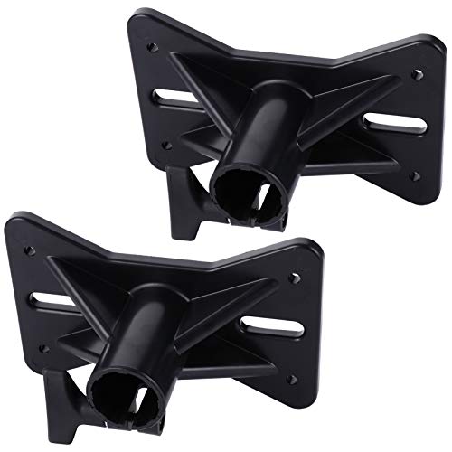 EXCEART 2PCS Speaker Mounting Clamp Bracket, Heavy Duty 50KG Load PA Speaker Adapter for Light Stand/Tripod, 35mm Compatible Pole Mount for Studio, Stage, Home Theater (Black)