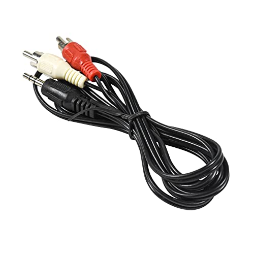 HQRP 4ft Audio Y Cable Splitter/Stereo Cord Compatible with Bose Lifestyle Subwoofer PS18 PS28 PS38 PS48 III Powered Speaker System, 1 Mini Plug to 2 RCA Plugs