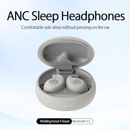 eppfun Sleep Earbuds for Side Sleepers, Wireless ANC Noise Cancelling Sleep Headphones, Comfort Fit for Sleeping, Working, Hiking