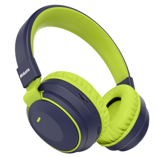 Mokata Kids Headphones Bluetooth 5.3 Wireless Lightweight Fast Charging 68 Hours Play Time Volume Limited 85/94dB Over Ear Foldable with Built-in Mic for Toddler Boy Tablet Pad Deepblue - color: DeepBlueSky