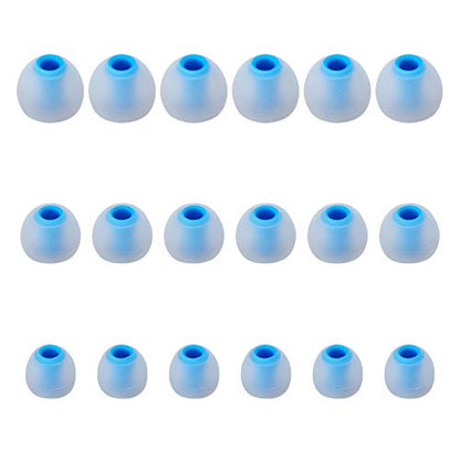 Earbud Tips High Quality Soft Silicone Earbuds Replacement Tips Fit for in-Ear Headphones(inner hole from 3.8mm - 4.2mm earphones)9 Pairs S/M/L,Transparent Blue - color: Transparent Blue