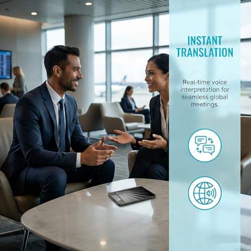 MMQ AI Voice Recorder with Real-Time Interpreter, AI Transcription, Summarize, 120+ Languages, Note Taker and Live Translation for Calls and Meetings, Ultra-Slim, APP Control, Case Included