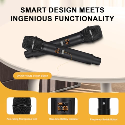 MELONARE 8-Channel Wireless Microphone System UHF 500MHz MWM-81F