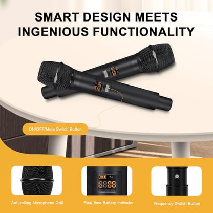 MELONARE 8-Channel Wireless Microphone System UHF 500MHz MWM-81F