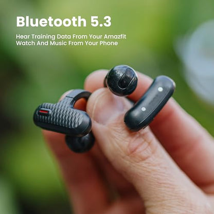Amazfit Up Bluetooth Headphones, Open Ear Earbuds, IPX4 Water-Resistant | Wireless Earbuds with Easy Touch, Sweatproof, AI Noise Reduction, Compatible with Android & iPhone