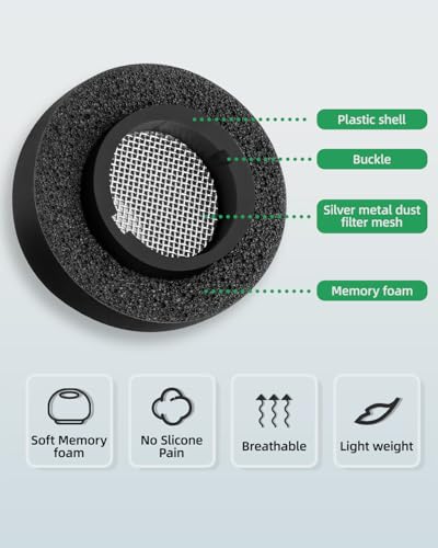 Memory Foam Earbud Tips for Samsung Galaxy Buds4 Pro/Buds3 Pro | 3 Pairs S/M/L Replacement Ear Tips with Case and Cleaning Pen, Comfort Noise Reduction, Fits Charging Case