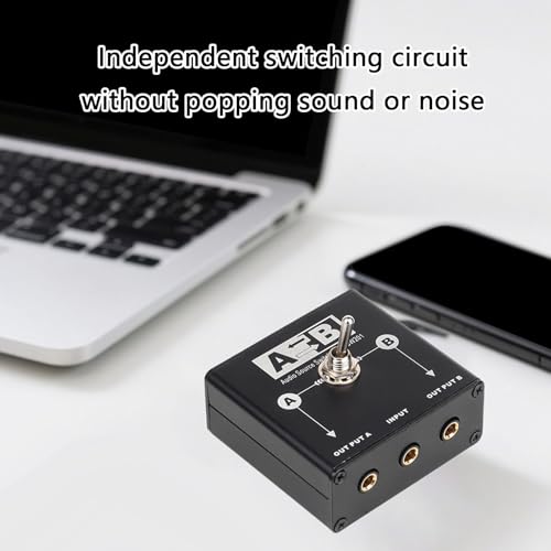 Portable 3.5mm Sound Selectors Switching 1 in 2 Out Multiple Device Connection for Studio Applications Passive Sound Switching Box