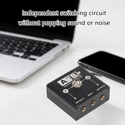 Studio 3.5mm Sound Switcher Passive Multiple Device Compatibility Metal Case Signals Selectors Passive Sound Switching Box