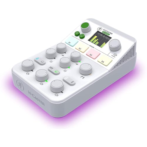 Mackie M-Caster Studio Desktop Live Streaming Mixer- White - color: White, style: Live Streaming Mixer