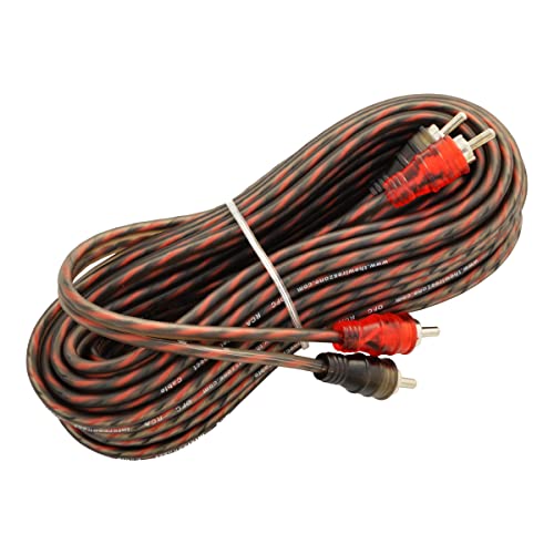 17ft 2-Channels Male-to-Male Twisted Pair OFC RCA Interconnect Cable - size: 17 ft