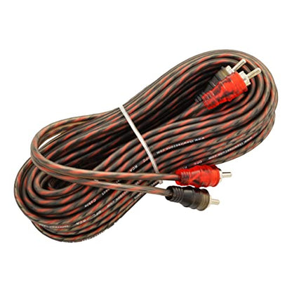 17ft 2-Channels Male-to-Male Twisted Pair OFC RCA Interconnect Cable - size: 17 ft