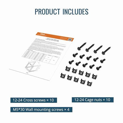 Tecmojo 6U Wall Mount Server Rack, Open Frame Network Rack for 19" Computer/AV/Data/IT/Media Equipment, 18" Depth, 16" Apart Mounting Holes, Swing Gate, Square and Tapped Holes - size: 6U/18" Depth (New)