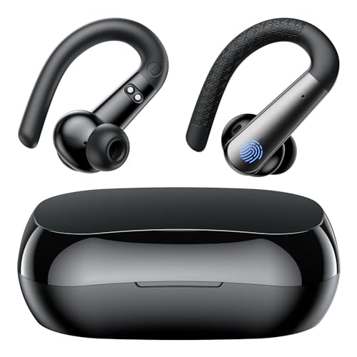 Earbuds for Punkt MC02 - Bluetooth Headphones with Earhooks Waterproof IPX6 Sports Workout Earbuds with LED Display for Gym Running Exercise Fitness with Mic - Black