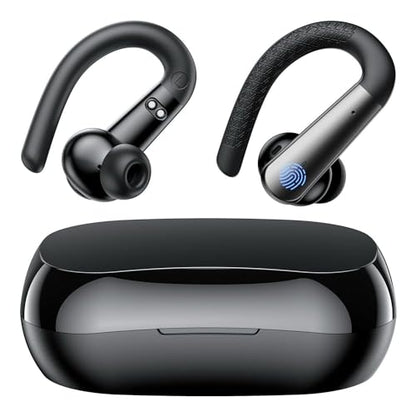 Earbuds for Punkt MC02 - Bluetooth Headphones with Earhooks Waterproof IPX6 Sports Workout Earbuds with LED Display for Gym Running Exercise Fitness with Mic - Black