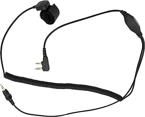 2 Pin Motorcycle Helmet Headset Full Open Face Walkie Talkie Racing Earpiece with Mic Finger PTT Push to Talk for Baofeng UV-5R UV-82 UV-82HP BF-888s BF-f8hp Ar-152 Archsell AR-5 Kenwood Radio