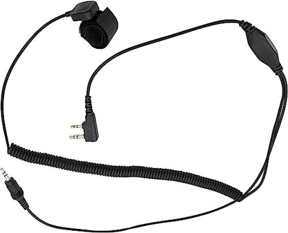 2 Pin Motorcycle Helmet Headset Full Open Face Walkie Talkie Racing Earpiece with Mic Finger PTT Push to Talk for Baofeng UV-5R UV-82 UV-82HP BF-888s BF-f8hp Ar-152 Archsell AR-5 Kenwood Radio