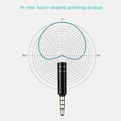 Black 4 Pole Mini Portable Microphone Jack 3.5mm Aux 4 Pole/ 3 Pole Karaoke Mic for Recorder Mobile Smart Phone Computer Laptop Multipurpose, Condenser Microphones