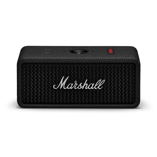 Marshall Emberton III Portable Bluetooth Speaker - Rugged Waterproof/Dust-Proof Design | Loud Stereo Sound, Deep Bass | Compact and Wireless for Travel and Outdoors - Black and Silver - color: Black & Silver