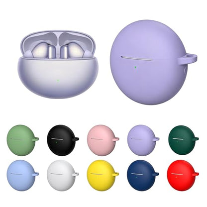 Durability Silicone Protective Cover for Wireless Earbuds with AntiScratch Design with Carrying Hook - color: Red