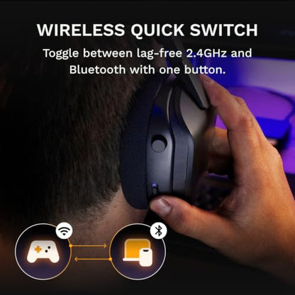 GLORIOUS GHS Wireless InfinitePlay - Gaming Headset - PC, PS5, PS4 - Black - color: Black, size: One Size - GHS Wireless