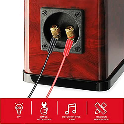 MEIRIYFA Y Plug Connector - 8 Pcs Y Spade Gold Plated U Fork Connector (Red and Black)