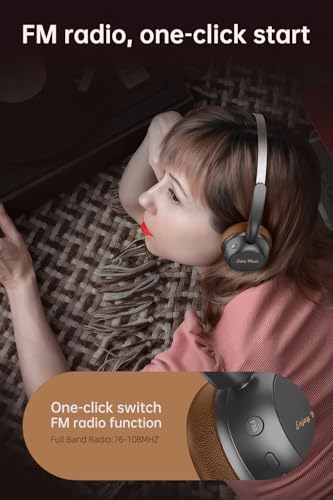 Over Ear Headphones Bluetooth, Active Noise Cancelling, On Ear Headphones, Light Weight Earphones, Comfort Headsets, for Travel Home Office PC