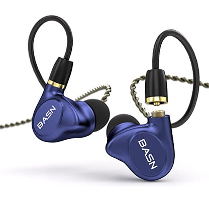 BASN Metalen 4 Drivers in-Ear Monitor Headphones (Sapphire Blue) - color: Blue