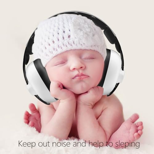 BBTKCARE Baby Headphones Noise Cancelling Headphones for Babies for 3 Months to 3 Years - white - color: White