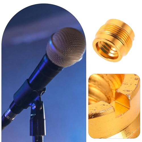 8pcs Metal Microphone Adapter Set 3/8" Female to 5/8" Male Thread Adapter for Mic Stand with Noise Reduction and Secure Fit, Unique Design for Microphone Mounts and Shock Mount