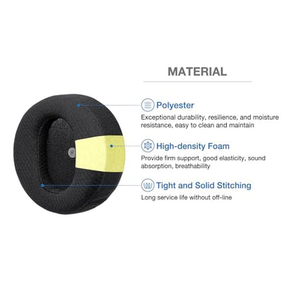 Maxwell Ear Pads + Wide Lambskin Headband Strap Compatible with Maxwell Wireless Gaming Headset, Premium Double-Sided Leather Handcrafted, Durable, Comfortable & Cooler