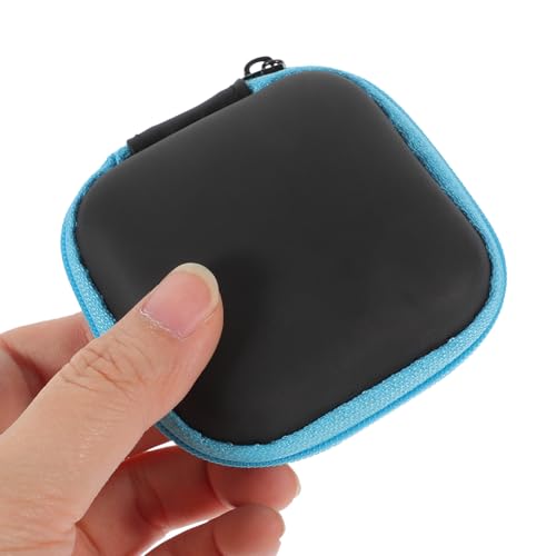 Toddmomy Portable EVA Earbuds Case with Zipper Water-Resistant Electronic Accessories Organizer Bag for Earphones Storage Pouch Compact Travel Holder for Headphones and Cables