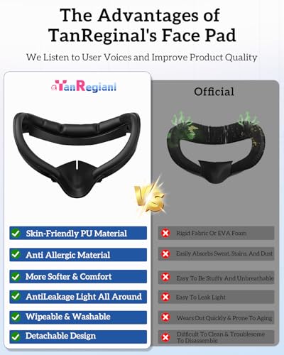 Face Cushion Interface Pad &Head Strap for Meta/0culus Quest 2 Vr Headset | Soft, Skin-Friendly PU Leather Padding. Breathable, Light-Blocking Nose Pads. Easy to Clean & Comfortable to Wear