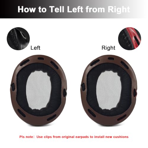 Replacement Ear Pads for Sony MDR-1A/ MDR-1ADAC Headphones - Brown | Fit for Sony MDR-1A/ MDR-1ADAC/ MDR1A Headsets, Premium Protein Leather, Memory Foam Ear Cushions, Comfort Fit, Easy Install