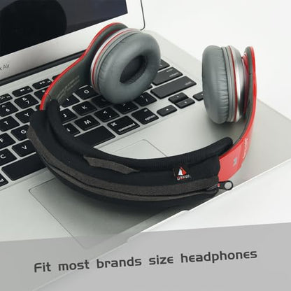 Universal Replacement Headband Cushion Pad Cover Protector Compatible with ATH M50X, QC 35i/35ii, QC25, Solo 2/Solo 3, Studio 2/3 Headphones (Black) - color: Black