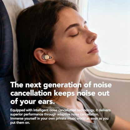 MS216 Sleep Earbuds Bluetooth 6.0 in Ear Light-Weight Headphones, Mini Sleep Headphones Small Design for Side Sleepers, Ear Buds for Sleeping, Blocks Snoring Noise, 60H Battery, HD Calls, Black