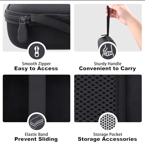 Aenllosi Case for Bose SoundLink Micro 2nd Gen Speaker, Black | EVA case construction, Water-resistant design, Dust-resistant design, Protective case only - color: Black-, style: Hard Case for Bose SoundLink Micro 2nd Gen
