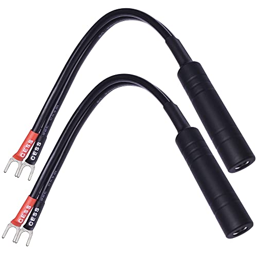 CNCESS Small Spade Fork to 1/4 in TS Speaker Adapter, 12AWG - size: Small Spade