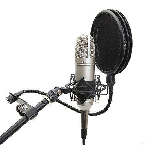 LyxPro MOP-28 Dual Layer Microphone Pop Filter with Flexible Gooseneck
