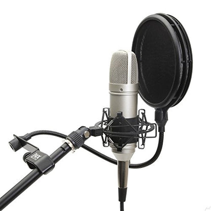 LyxPro MOP-28 Dual Layer Microphone Pop Filter with Flexible Gooseneck
