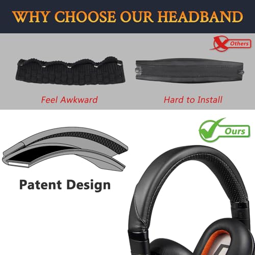 SOULWIT Replacement Kit for BackBeat Pro 2, Voyager 8200 - Black - color: Black