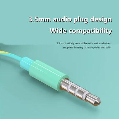 Wired 3.5mm Bass Earbuds, Stereo Earphones with Mic for Music Gaming | Wired Earbuds - 3.5mm Bass Stereo Earphones with Microphone for Music Sport & Gaming, Deep Bass In-Ear