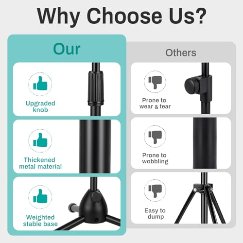 AODSK Deluxe Tripod Mic Stand with Boom Arm&Twist Clutch (Upgraded Version) - style: Upgraded version