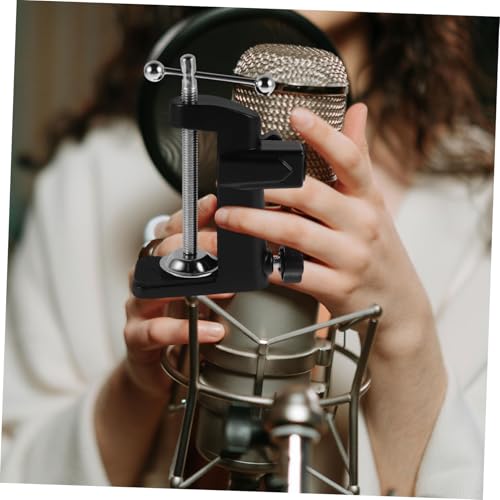 Toyvian Adjustable Microphone Boom Arm Stand: Metal Base Desk Mount Clamp for Streaming Podcasting Recording - Compatible with Various Mic